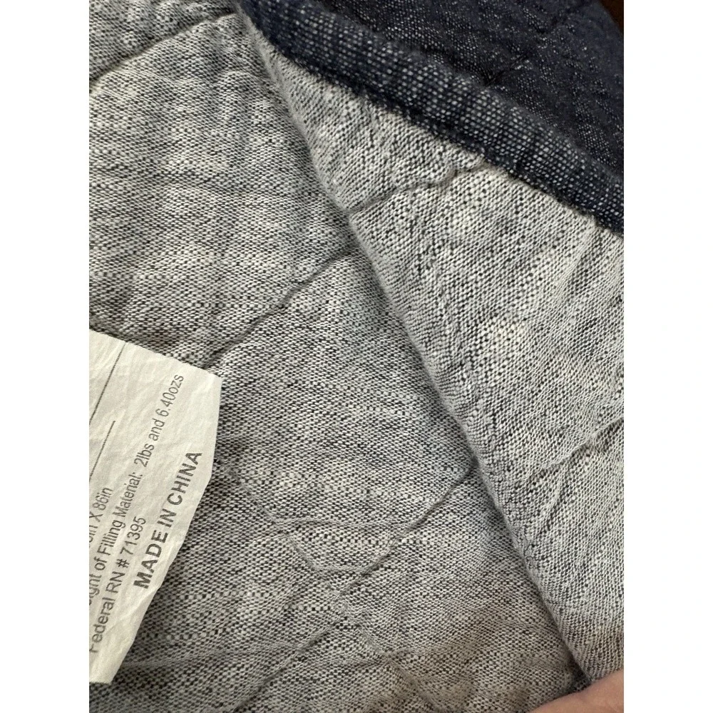Pottery barn Kids Cotton Quilt  Navy Blue Reversible twin